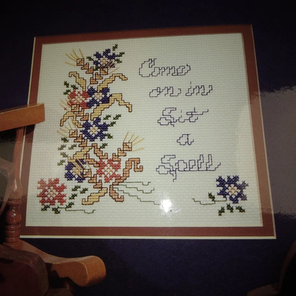 COUNTED CROSS STITCH Stoney Creek Collection, Sit a Spell 5x5.5 KIT